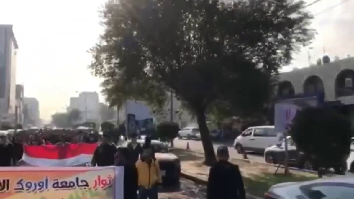 Demonstrations at Uruk University in Baghdad