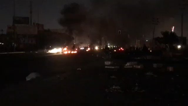 Basra, Al-Andalus Street in Basra  is still closed by the demonstrators