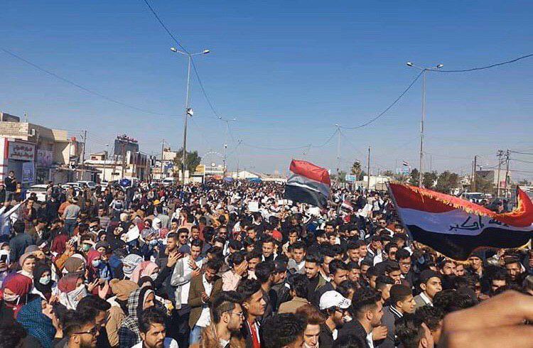 Students from Basra have defiantly come out in full force today in a bid to keep the momentum of the protests alive