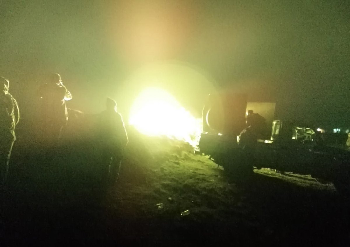 ISIS sleeper cells attacked a frontline of the PMF in Al-Khatheer desert in southern of Nineveh province tonight. The PMF released those photos while the PMF militants were on clahes with the ISIS sleeper cells militants. Casualties still unknown.
