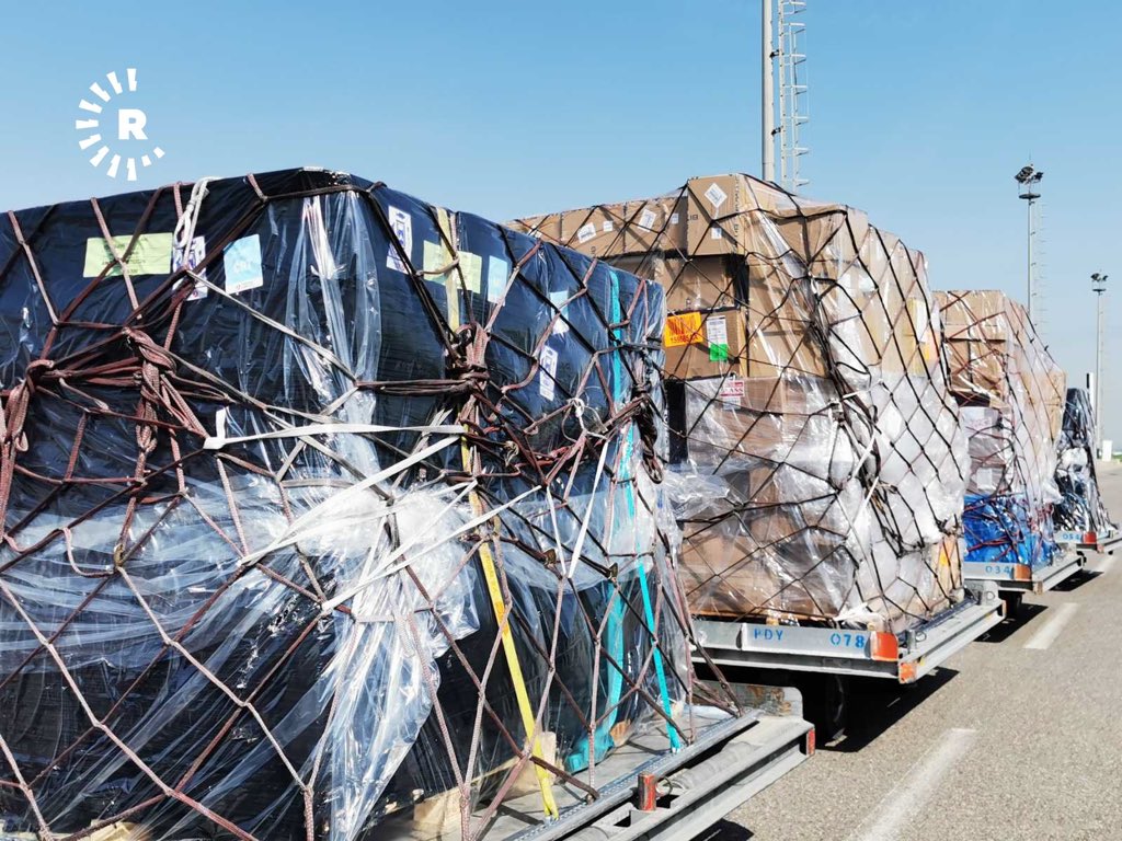China's first coronavirus aid convoy arrives in the Kurdistan Region, bringing 1,008 testing kits 