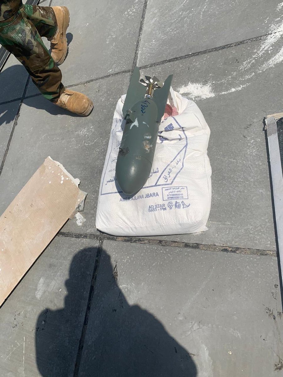 Iraqi Security forces have captured a drone carrying a 2kg projectile flying over buildings in Baghdad, Iraq