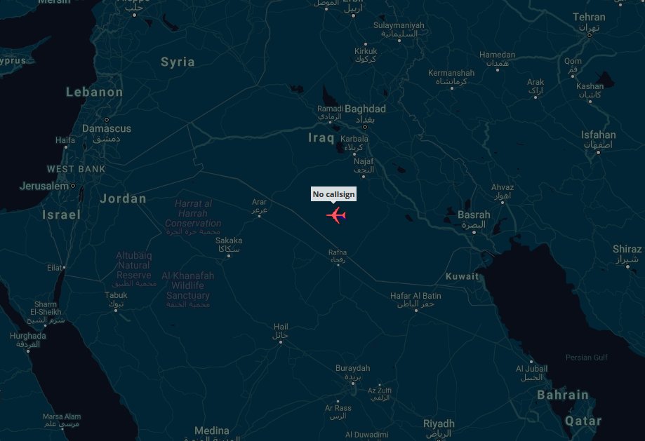 USAF Lockheed C-5A Galaxy airborne over southern Iraq.  Callsign: -  Reg. 69-0012