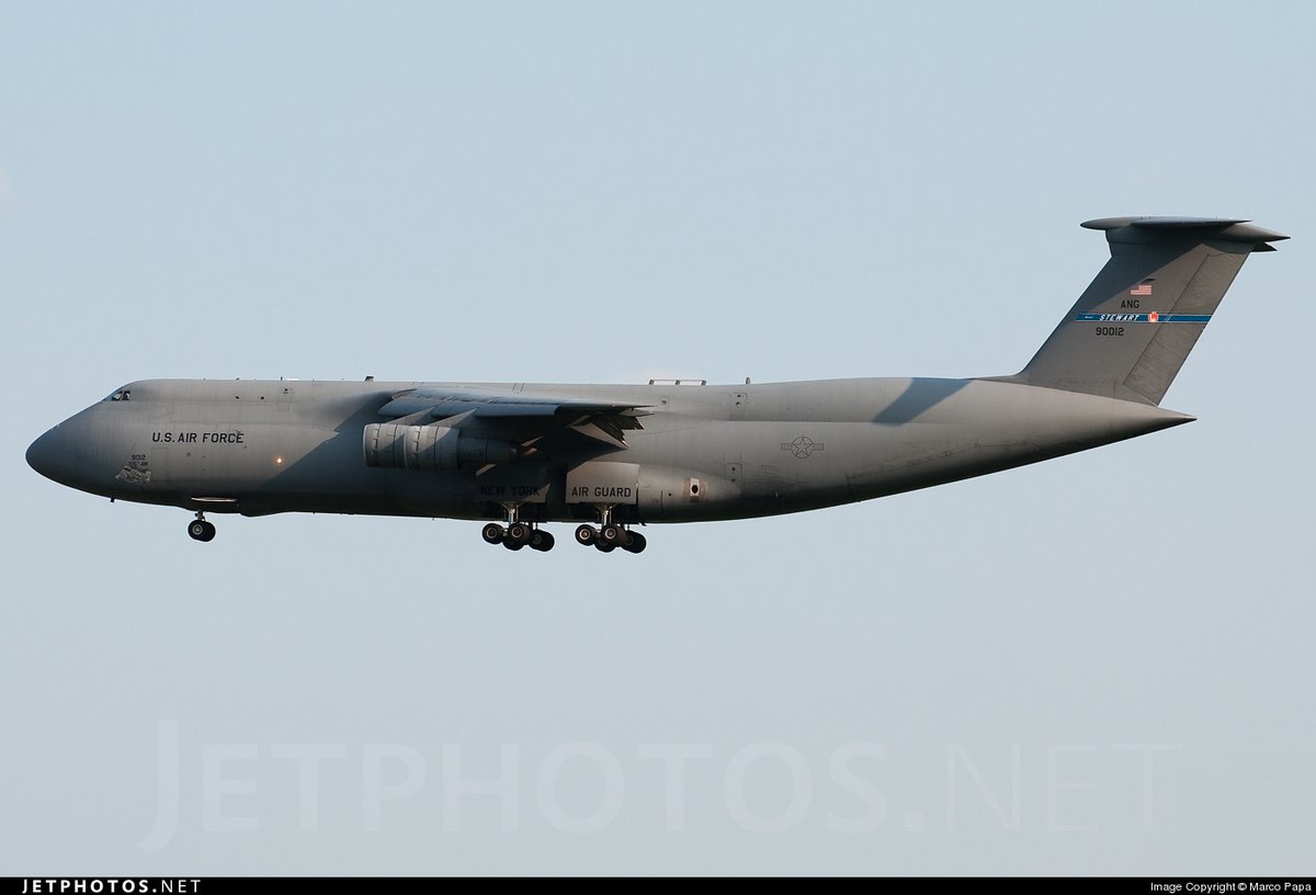 USAF Lockheed C-5A Galaxy airborne over southern Iraq.  Callsign: -  Reg. 69-0012