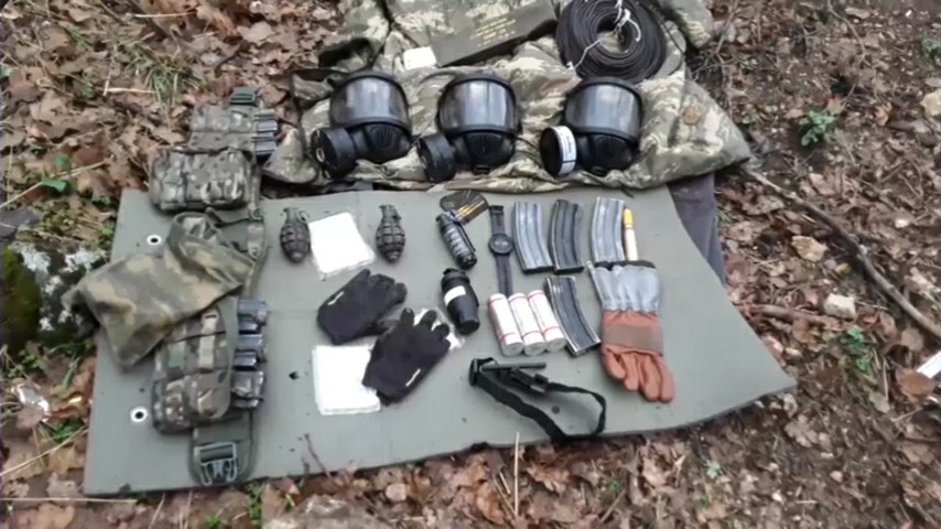 N. Iraq: PKK/HPG released a footage which shows the Gera/Gara after the clashes.  Two Mk2 pattern MKE hand grenades, 37/38mm CTS 3221 tear gas canisters, MKE M5A1 demolition block (C4 explosive), 5.56 mags, gas masks etc. captured