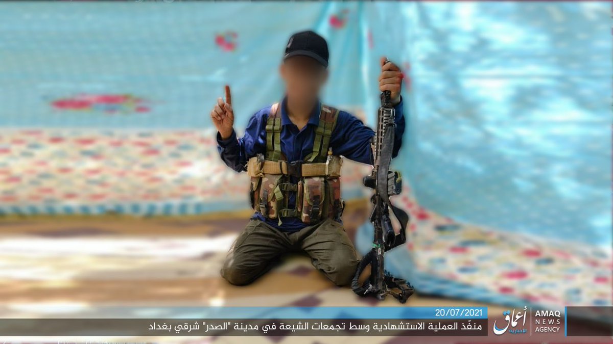 IS propaganda channels have published this pic saying that this is the suicide attacker who detonated his vest yesterday in a crowded market in Baghdad's Sadr City killing more than 35 people mainly Shia civilians