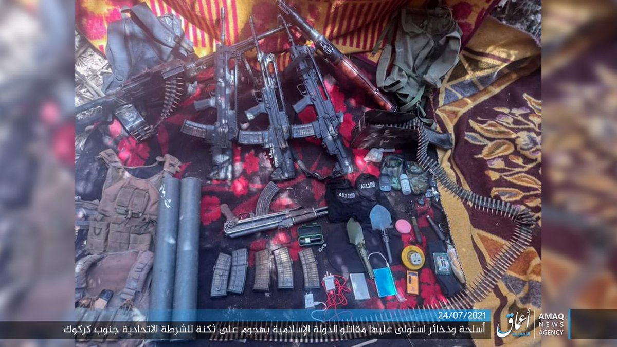 Iraq: ISIS carried an attack on Federal Police Post in South of Kirkuk. A Bulgarian Arsenal MG-1M GPMG, three Croatian VHS-D2 rifles, an RPG-7 Launcher, a Chinese Type 56-1 rifle, ammos/mags and other equipments were captured as a result