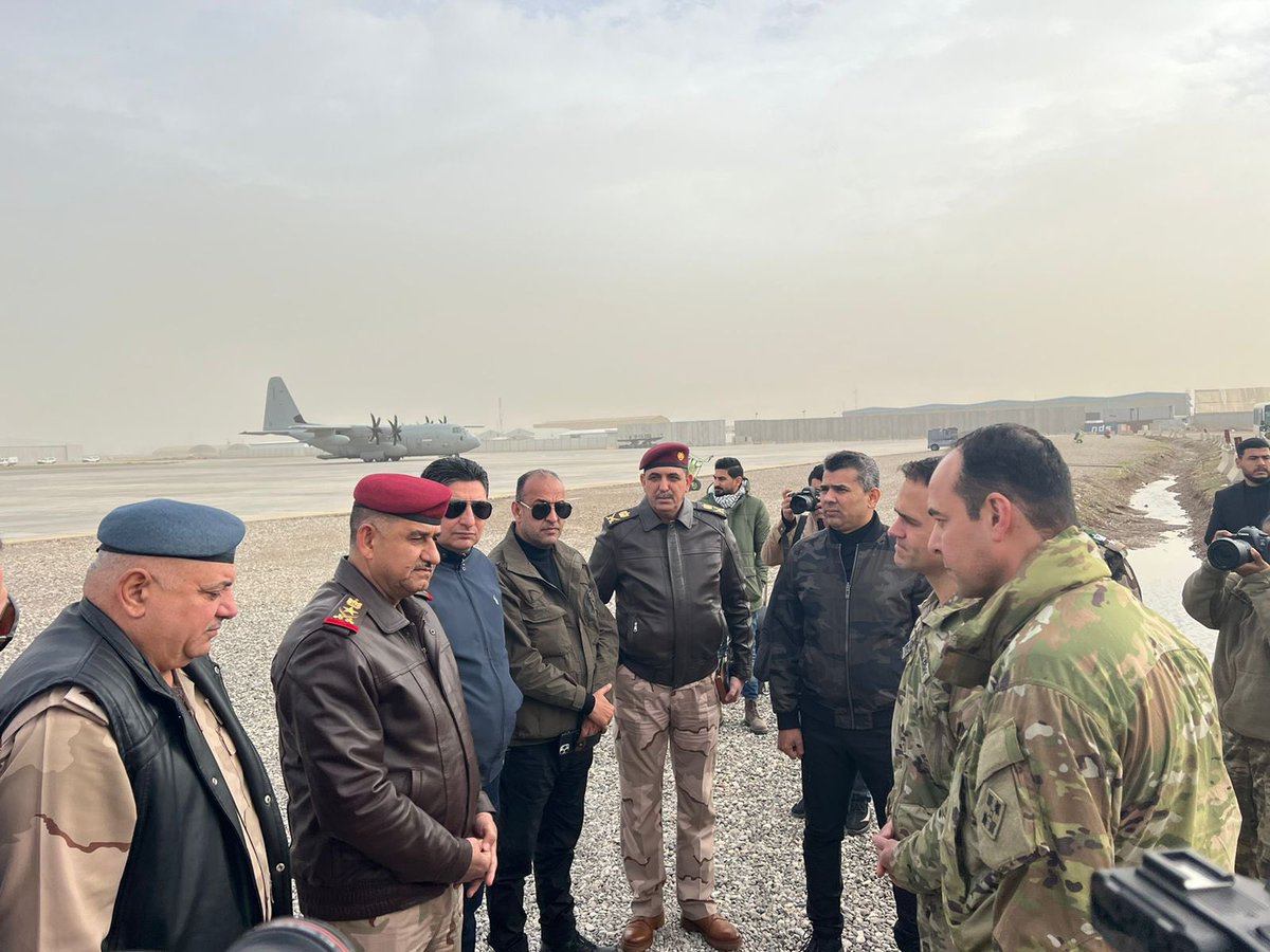 The delegation of the Iraqi Military Technical Committee arrives in Erbil Governorate to review the procedures and details of the withdrawal of the coalition forces