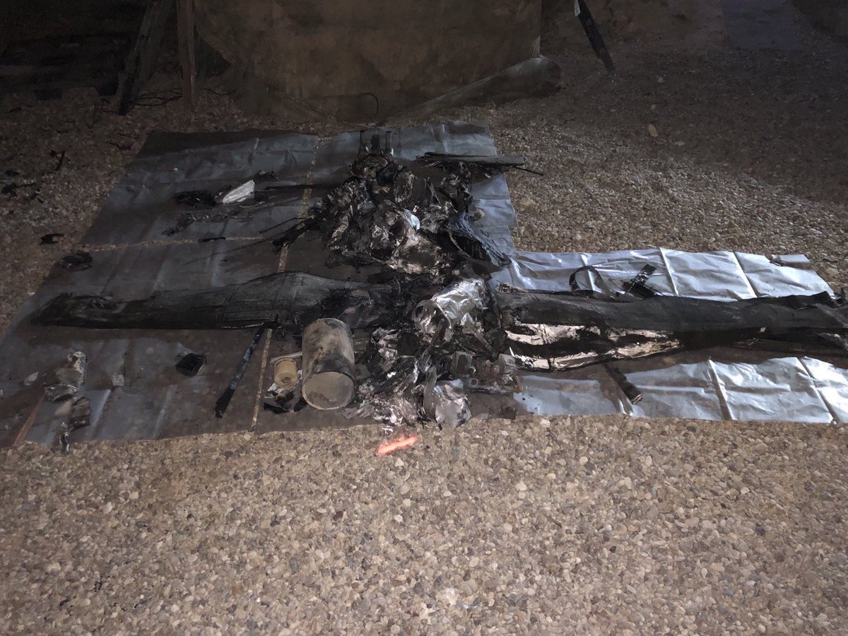 Additional pix from the suicide drone that was shot down last night near Al Assad Air Base. This is the third failed drone attack against US troops in Iraq in the past few days