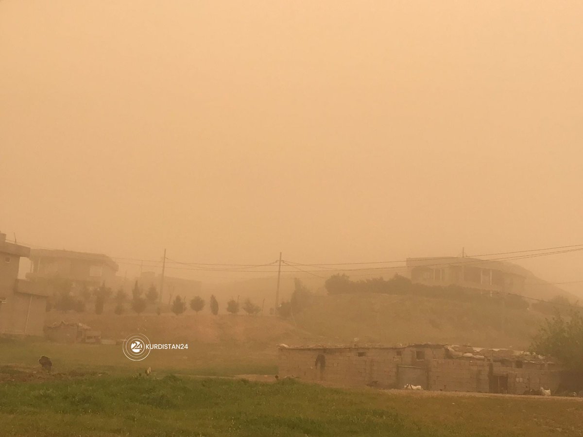 Dust storm forces Erbil International Airport to delay all incoming and outgoing flights, General Director Ahmed Hoshyar told @EnglishBasNews