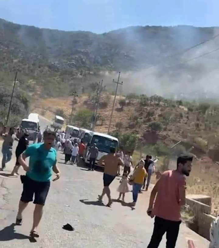 10 Iraqi local tourists killed in a new Turkish attack on a resort in Zakho district (Duhok) in Kurdistan region