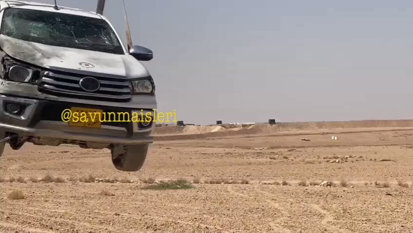 Iraq- A vehicle belonging to the PKK group affiliated Shingal Resistance Units (YBS) was targeted outside an Iraqi army base in Sinjar by an Turkish drone