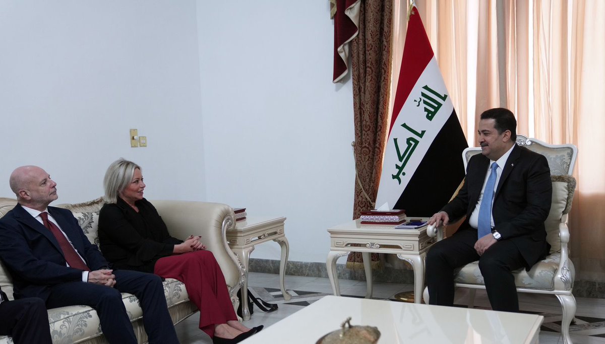 Iraqi PM-designate, Al-Sudani, received today, the Special Representative of the Secretary-General of the United Nations in Iraq, Jeanine Plasschaert. Discussion of the general political situation in the country, an emphasis on strengthening cooperation with the UN