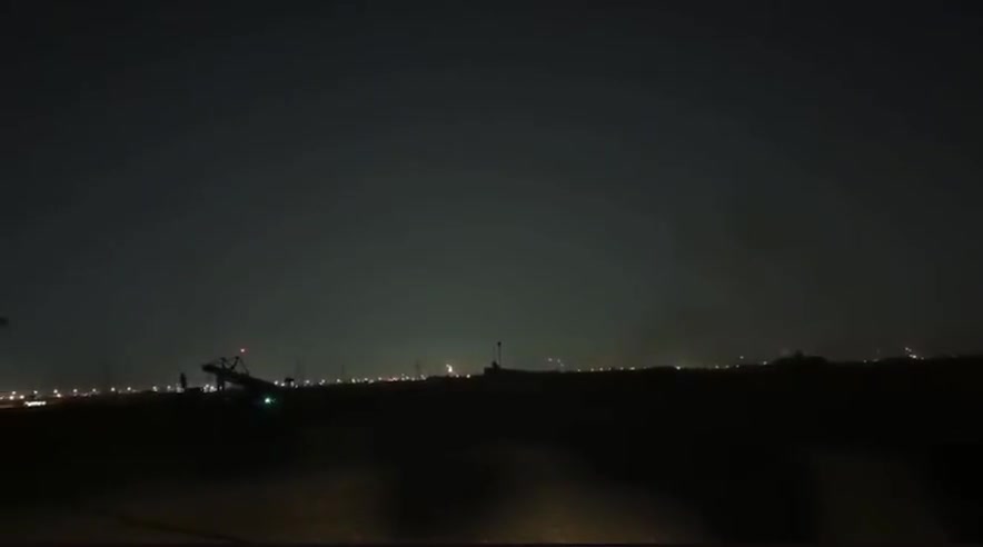 Footage from the Drone Attack tonight on U.S. Forces at Erbil Air Force Base in Northern Iraq showing the Impact of at least 1 Drone inside of the Fence surrounding the Base; in the Second Video after the Attack you can see the launch of a Raytheon “Coyote” Counter-UAS which is employed by the U.S. Military to Detect and Destroy any additional Incoming Drones