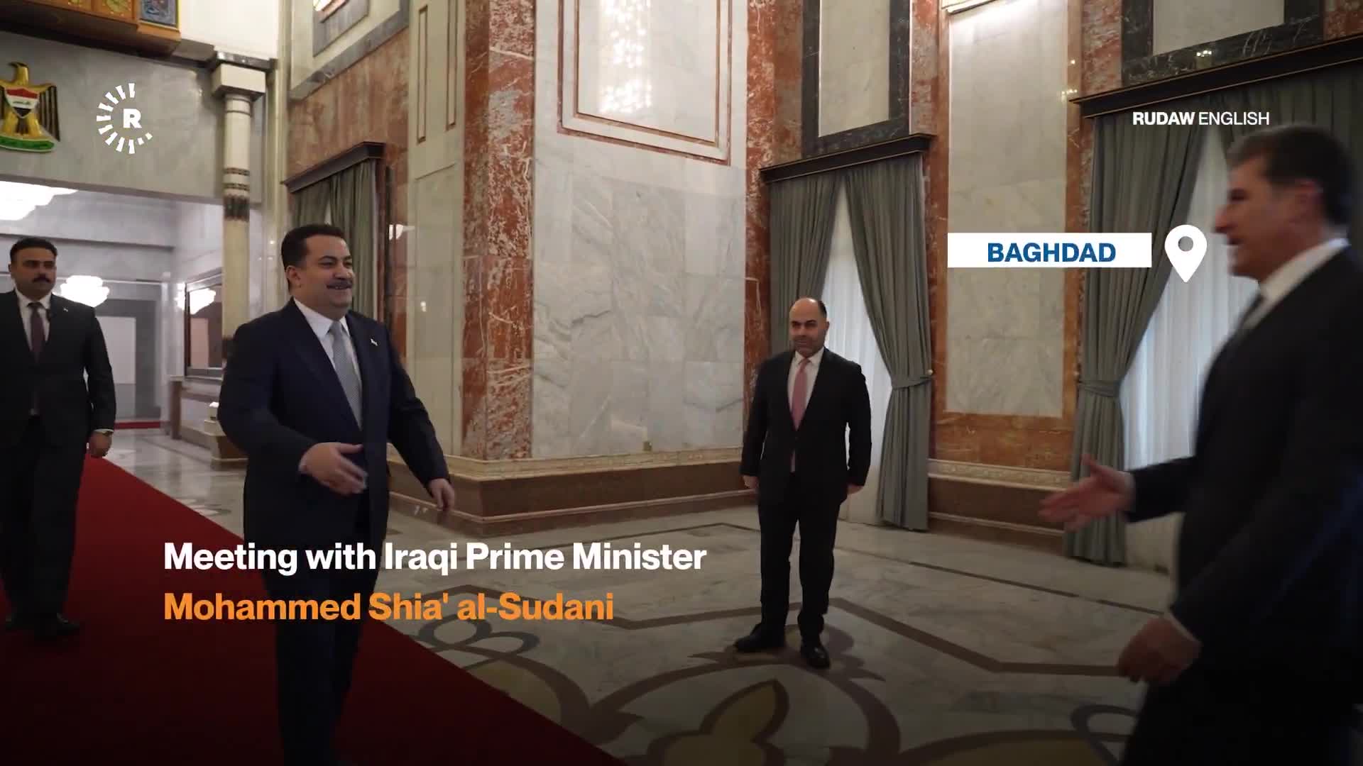 Kürdistan Bölgesi Başkanı Neçirvan Barzani, Pazartesi günü Bağdat'ta çeşitli Iraklı yetkililerle bir araya gelerek çeşitli konuları görüştü