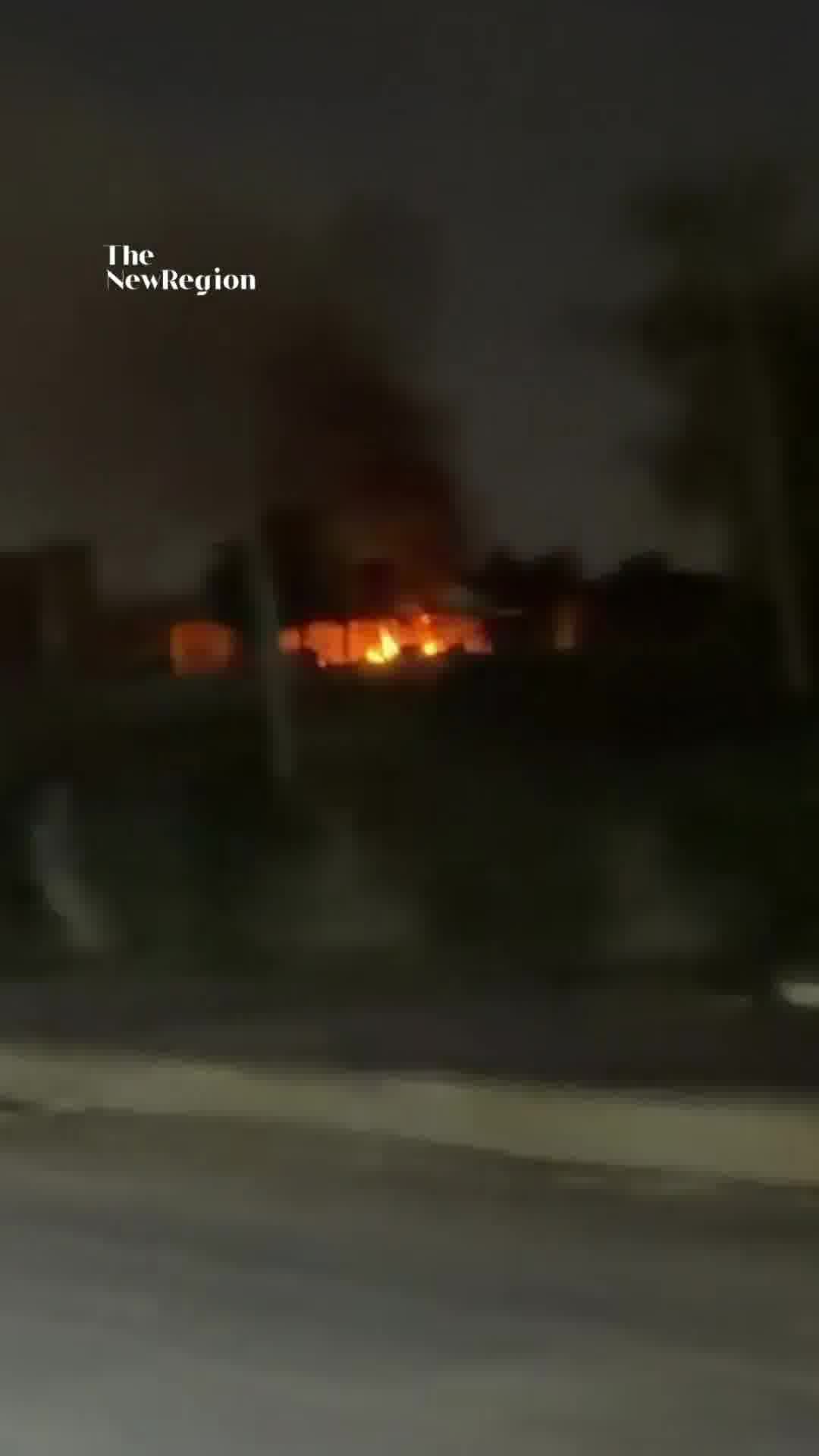 Footage shows smoke billowing in Erbil on Monday following an explosion, as the Kurdistan Region's capital continues to be targeted by Iran and pro-Iran Iraqi militias