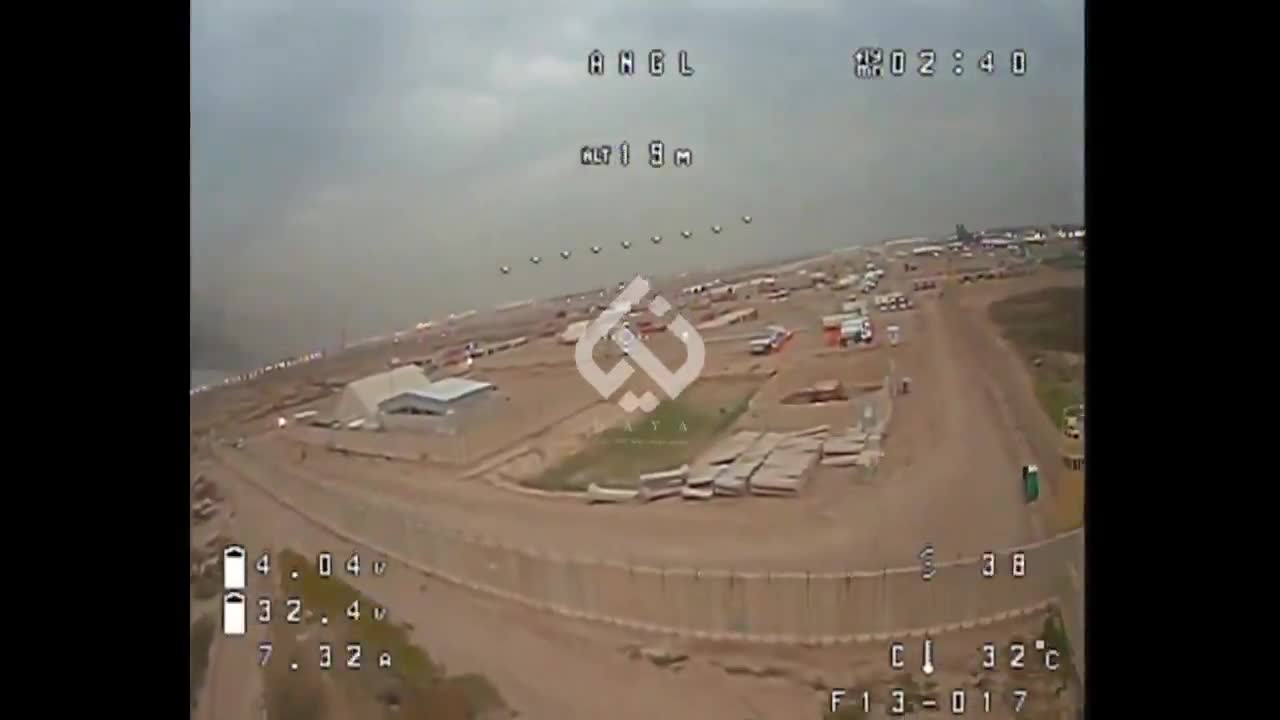 For the first time, an Iranian-backed militia has carried out an FPV drone attack in Iraq, an incredibly dangerous new development. Seen here, the FPV munition flies around Victory Base near Baghdad International Airport before slamming into a building