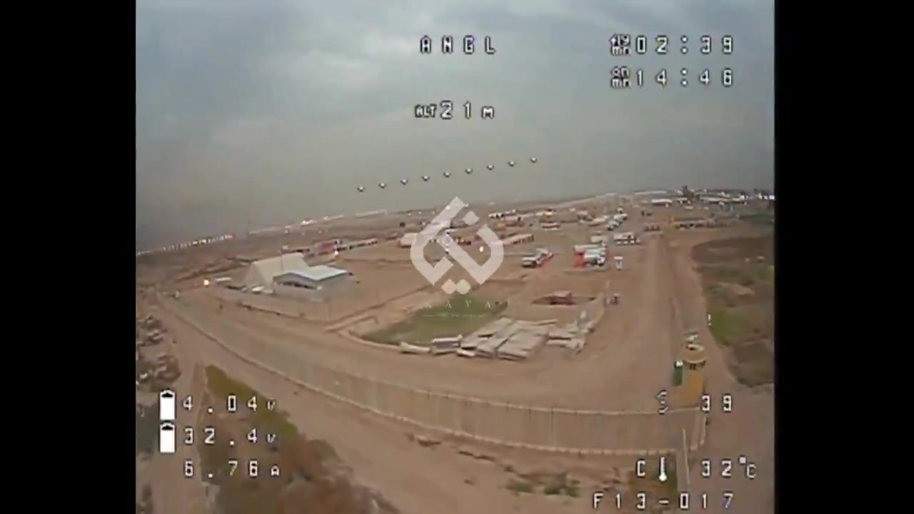 For the first time, an Iranian-backed militia has carried out an FPV drone attack in Iraq, an incredibly dangerous new development. Seen here, the FPV munition flies around Victory Base near Baghdad International Airport before slamming into a building