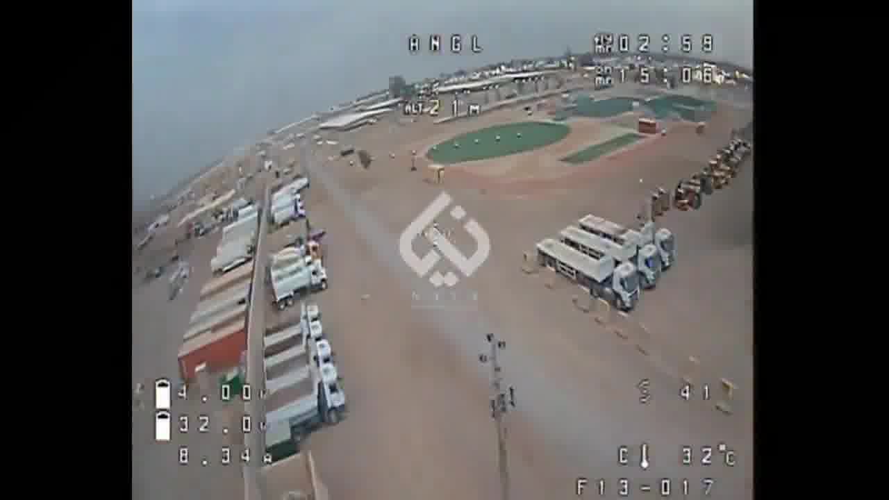 For the first time, an Iranian-backed militia has carried out an FPV drone attack in Iraq, an incredibly dangerous new development. Seen here, the FPV munition flies around Victory Base near Baghdad International Airport before slamming into a building