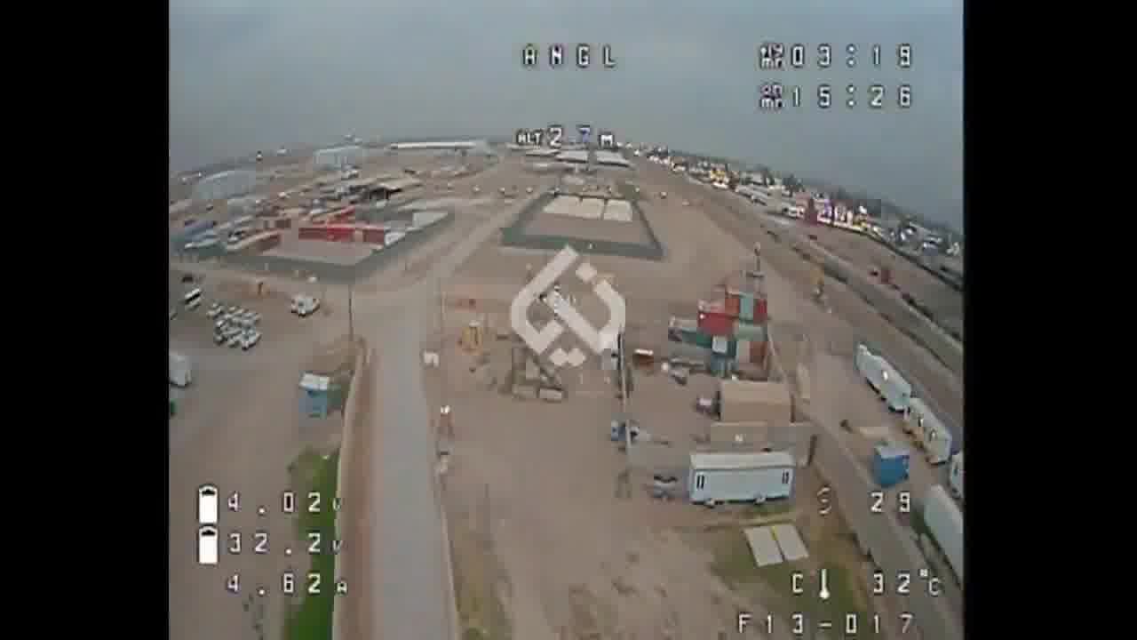 For the first time, an Iranian-backed militia has carried out an FPV drone attack in Iraq, an incredibly dangerous new development. Seen here, the FPV munition flies around Victory Base near Baghdad International Airport before slamming into a building