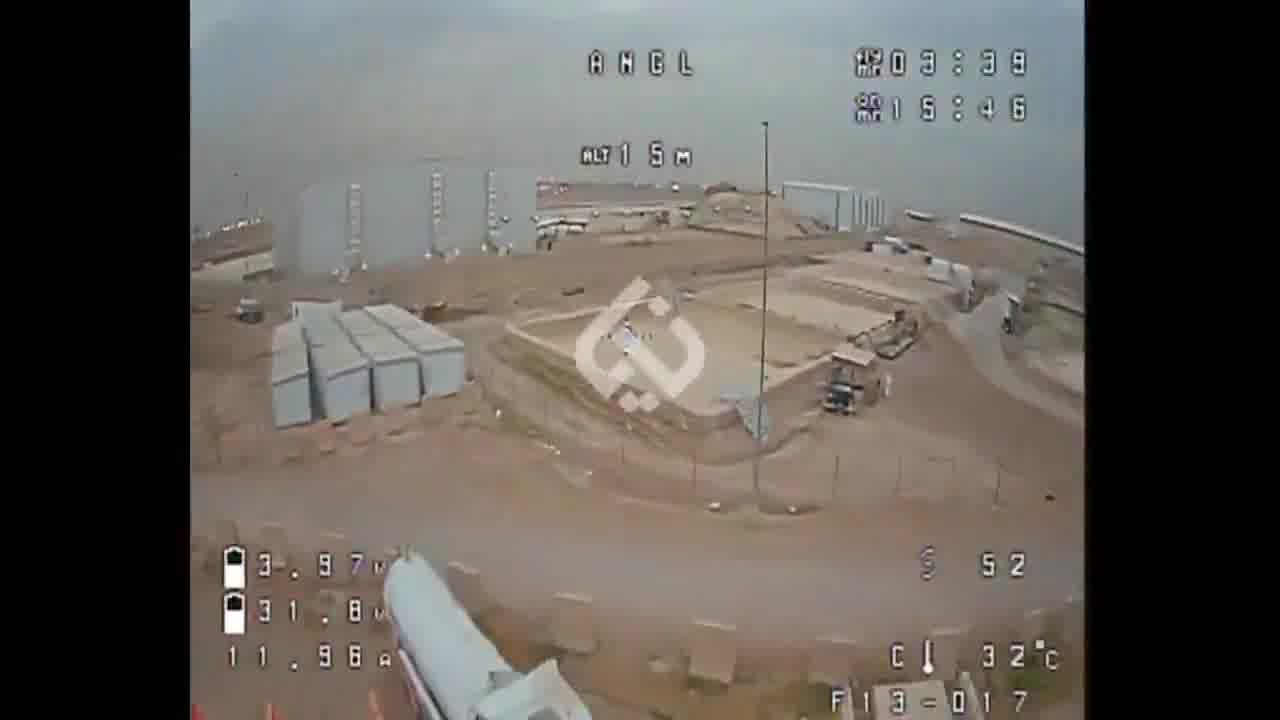 For the first time, an Iranian-backed militia has carried out an FPV drone attack in Iraq, an incredibly dangerous new development. Seen here, the FPV munition flies around Victory Base near Baghdad International Airport before slamming into a building