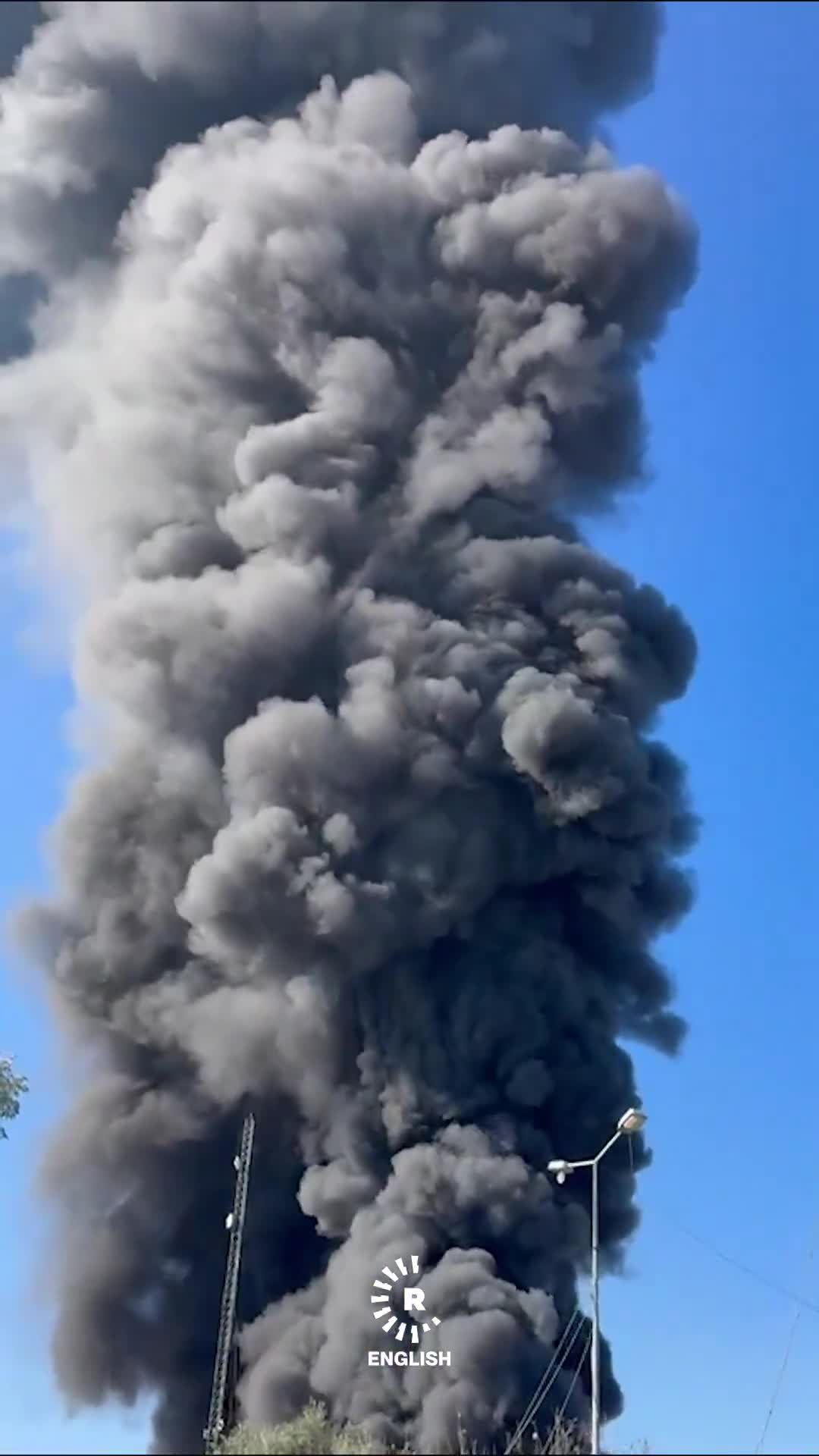 This morning, two drones struck a British motor oil company in Erbil, causing a massive fire, with no casualties reported - Rudaw's @dilnyarahman reports
