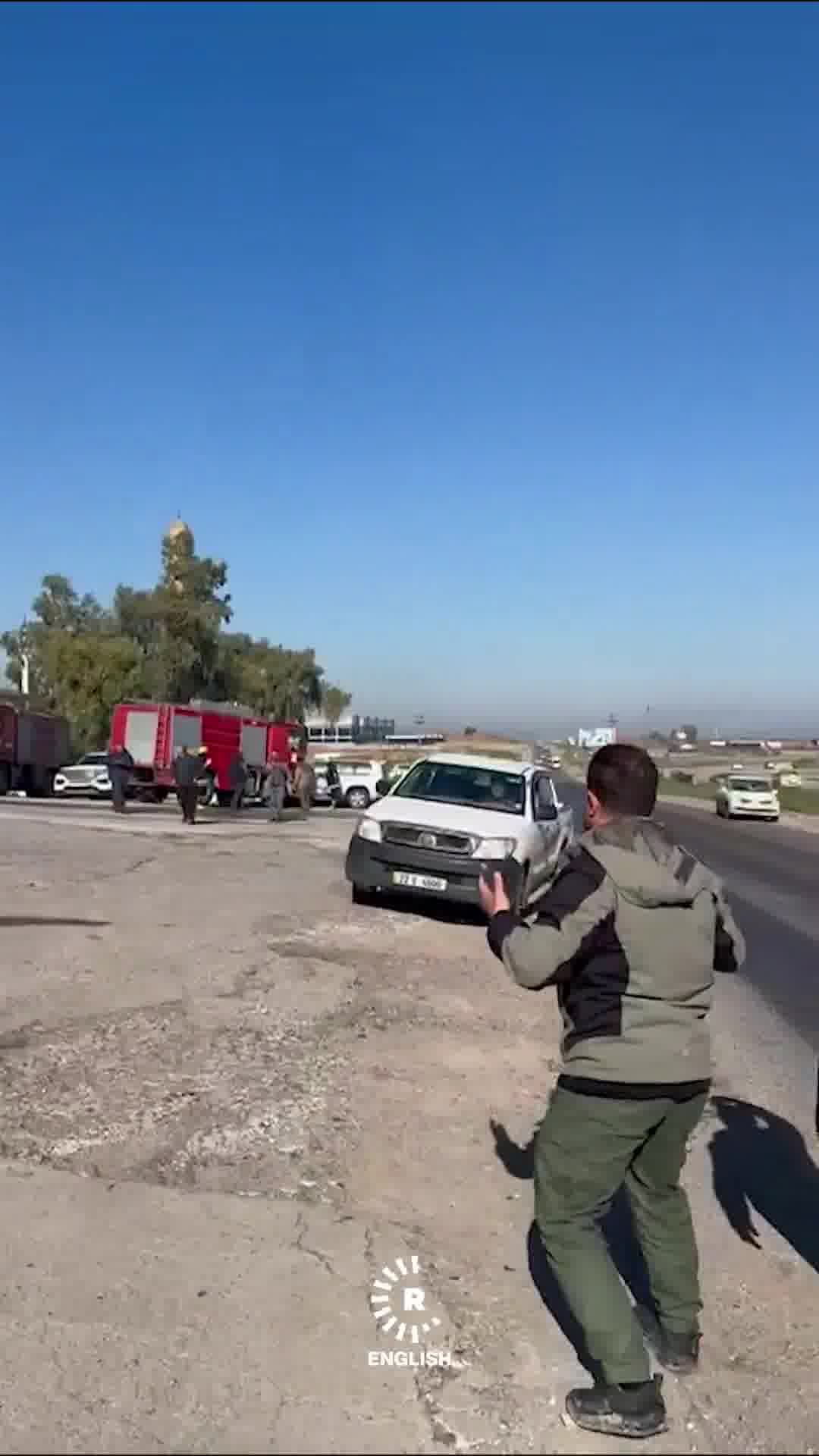 This morning, two drones struck a British motor oil company in Erbil, causing a massive fire, with no casualties reported - Rudaw's @dilnyarahman reports