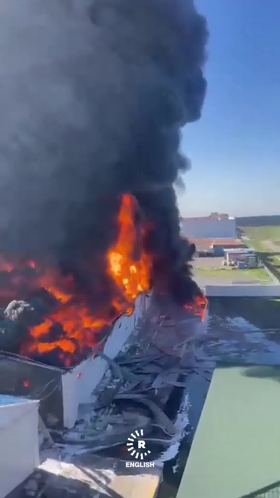 This morning, two drones struck a British motor oil company in Erbil, causing a massive fire, with no casualties reported - Rudaw's @dilnyarahman reports
