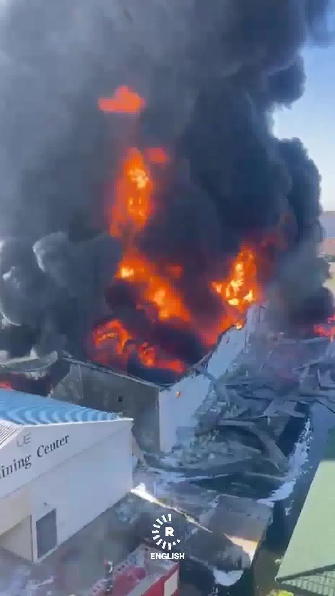 This morning, two drones struck a British motor oil company in Erbil, causing a massive fire, with no casualties reported - Rudaw's @dilnyarahman reports