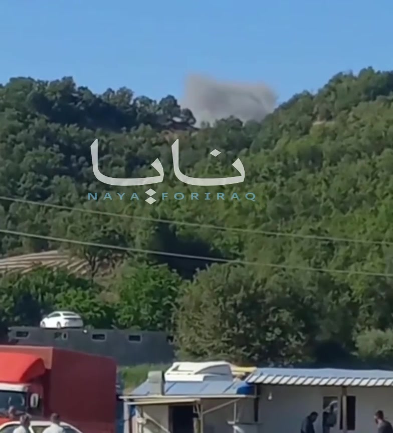 Plumes of smoke rose after a massive explosion in Sulaymaniyah province, northern Iraq.