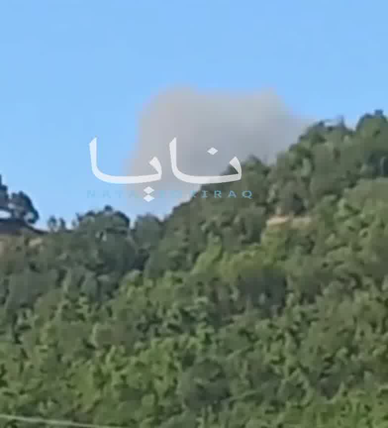 Plumes of smoke rose after a massive explosion in Sulaymaniyah province, northern Iraq.