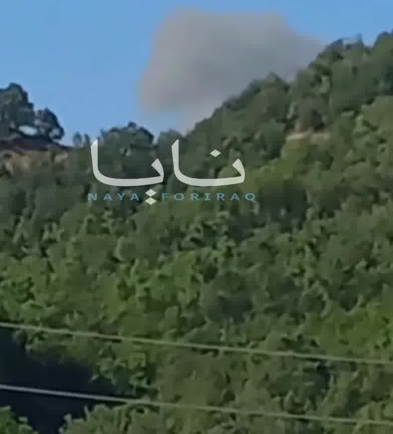 Plumes of smoke rose after a massive explosion in Sulaymaniyah province, northern Iraq.