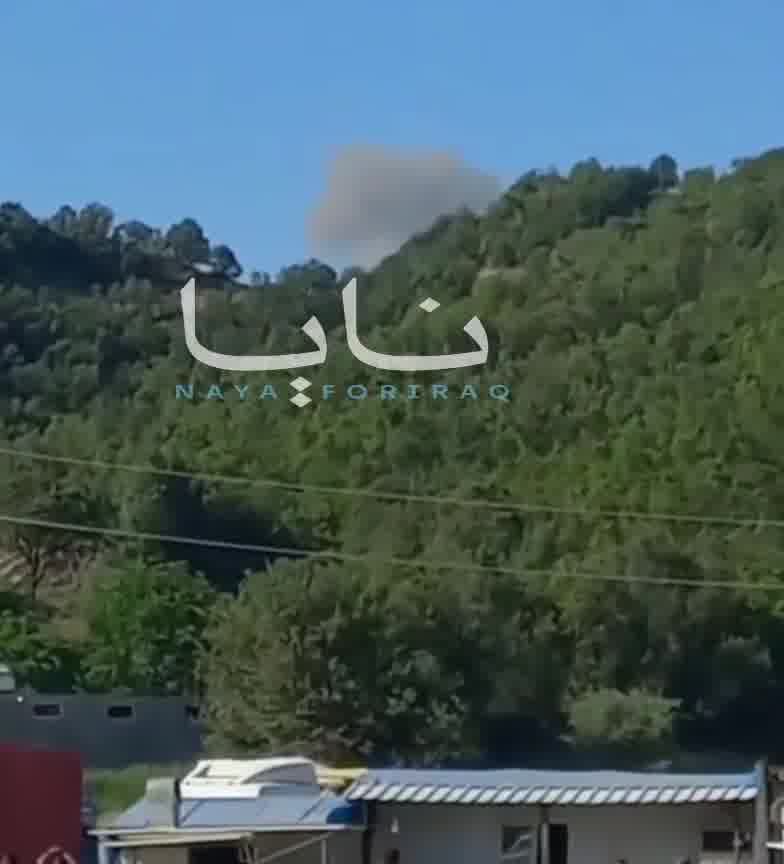 Plumes of smoke rose after a massive explosion in Sulaymaniyah province, northern Iraq.