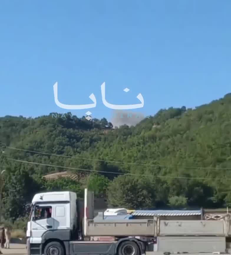 Plumes of smoke rose after a massive explosion in Sulaymaniyah province, northern Iraq.