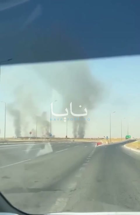 Fires in the vicinity of Erbil airport after multiple drones strikes