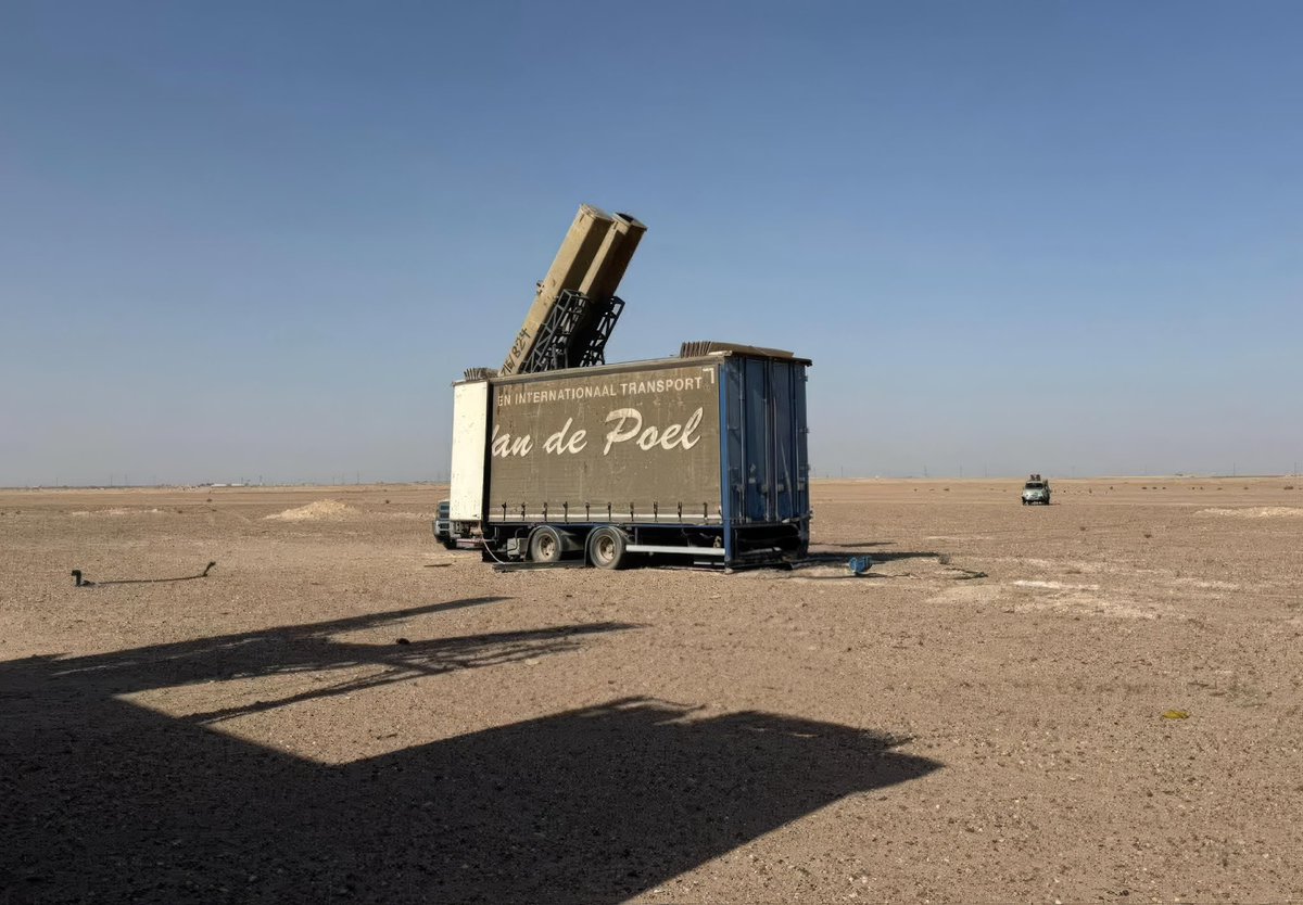 Earlier today, an Iraqi army unit found two rocket launch platforms in a desert area west of Basra. Forces from the Commando Brigade under the Basra Operations Command located the trailers in the al-Lahis area. The launch platforms were hidden inside the trailers. The sides were camouflaged to resemble commercial cargo trailers so the launchers would not draw attention