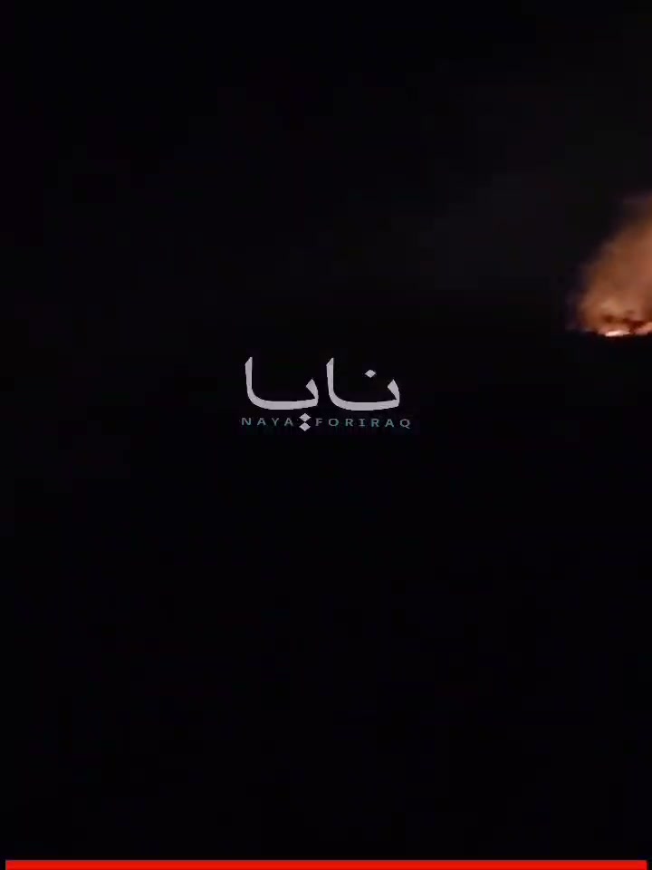 A large fire broke out as a result of the suicide drone attack that targeted Kurdish opposition headquarters in Duhok province, northern Iraq.