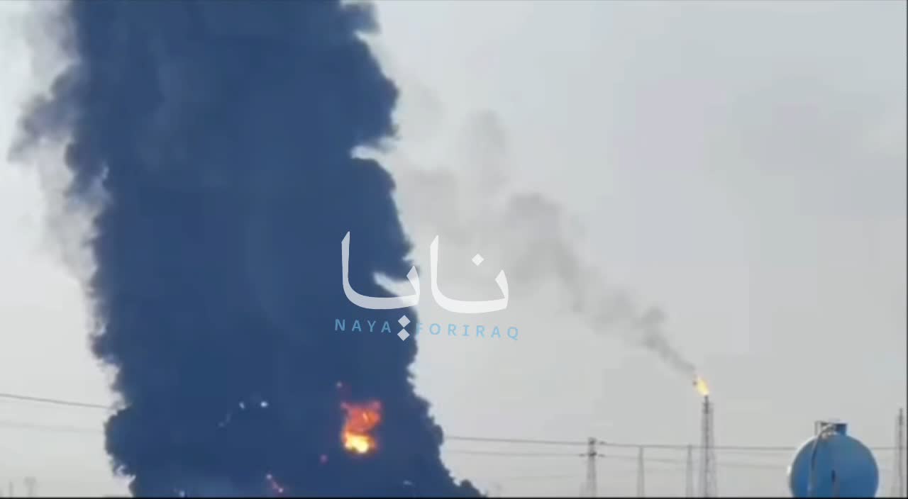 Plumes of smoke continue to rise from the Al-Ahdab oil field in Iraq's Wasit province.