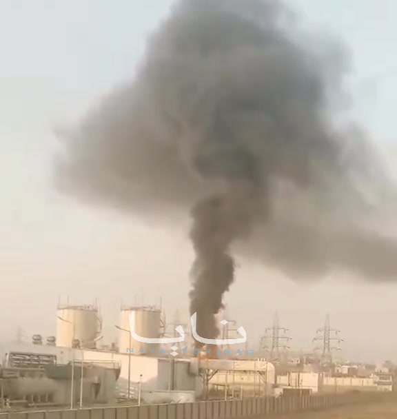 A large fire broke out inside the Khabat power plant in Erbil province, northern Iraq.