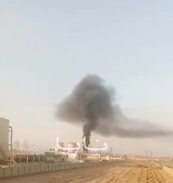 A large fire broke out inside the Khabat power plant in Erbil province, northern Iraq.