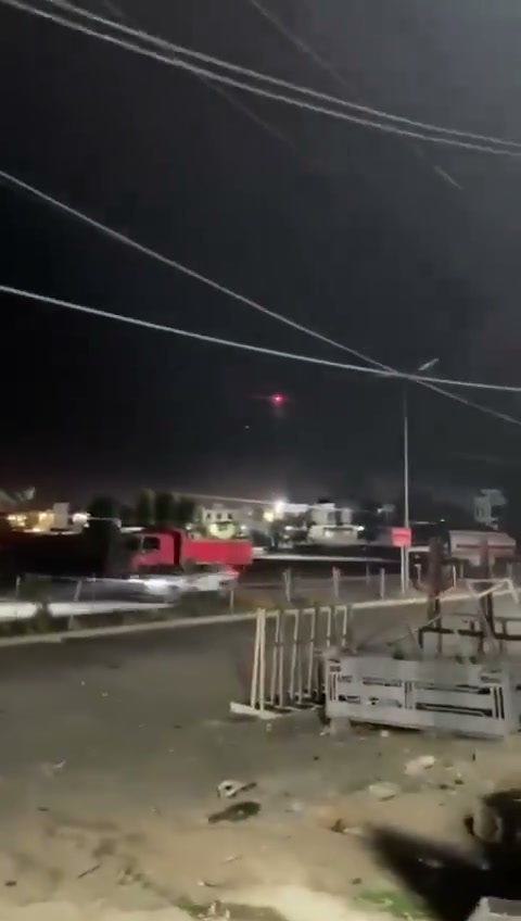 Footage captured the moment a bomb-laden drone crashes into (what appears to be) civilian populated areas in Topzawa, south of Erbil